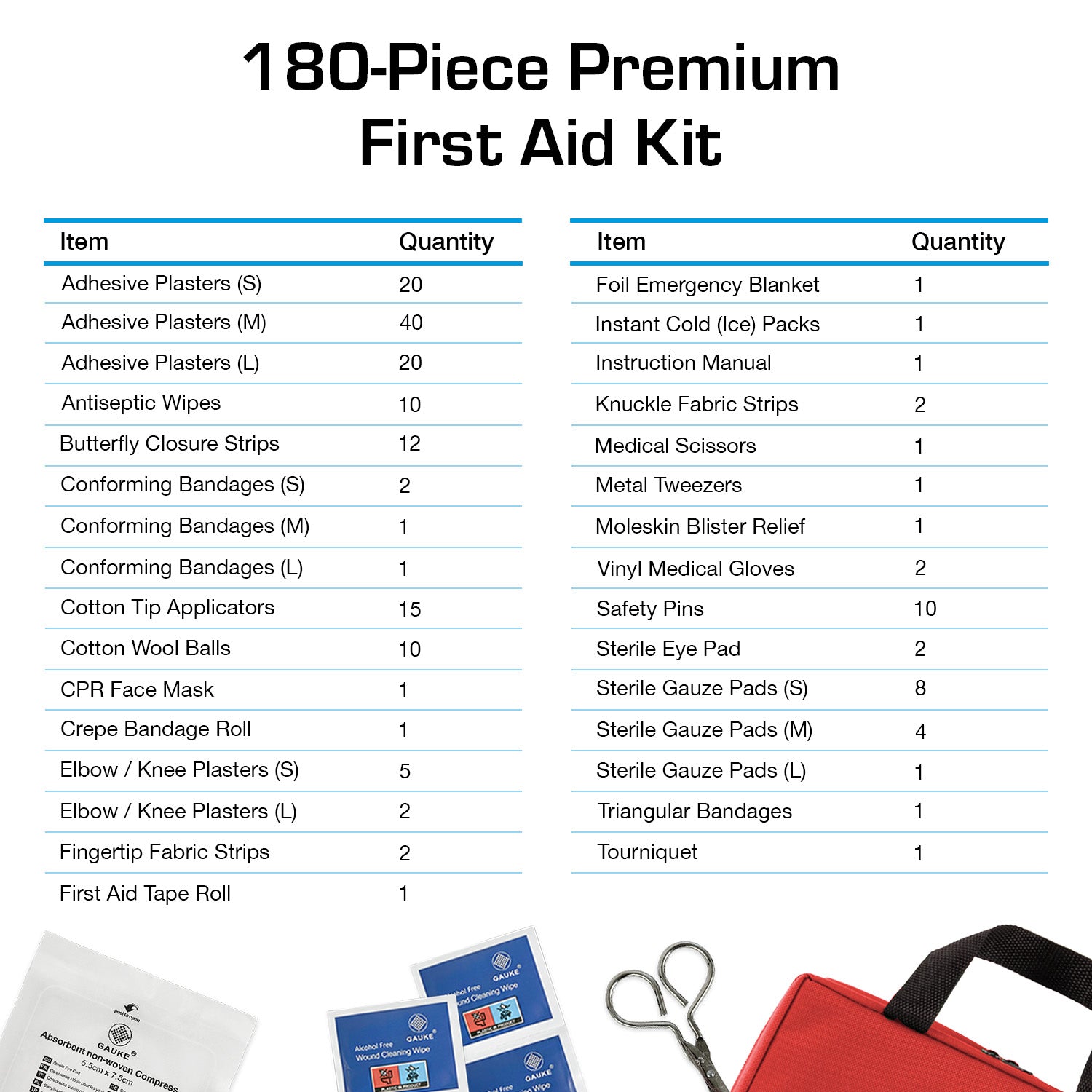 Active Era First Aid Kits trousse secours rouge 180 pièces