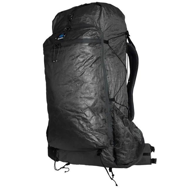 Zpacks Arc Zip 57L sac à dos noir sans ceinture ultraléger