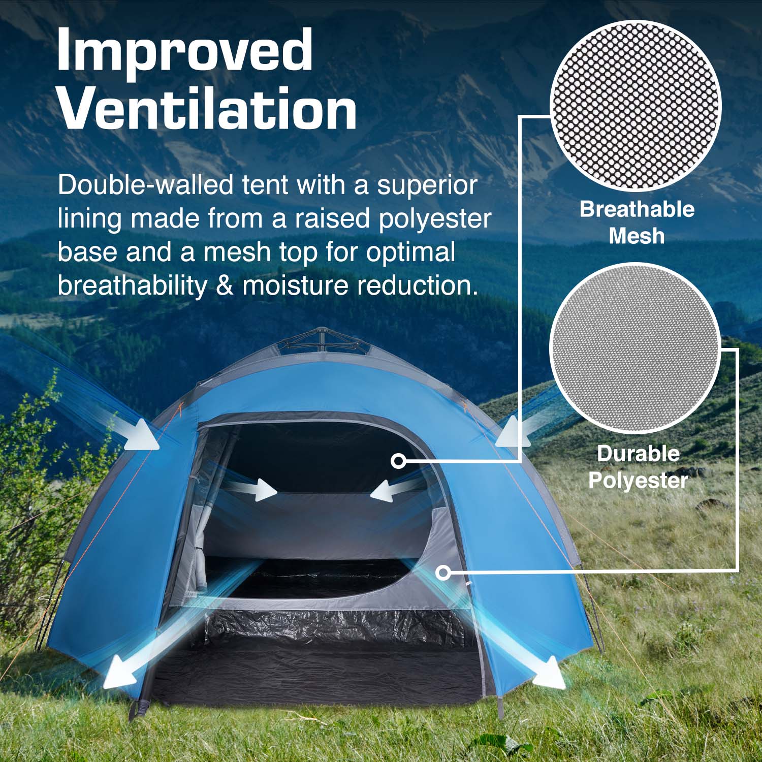 Active Era Tents 4 personnes tente camping occultante étanche