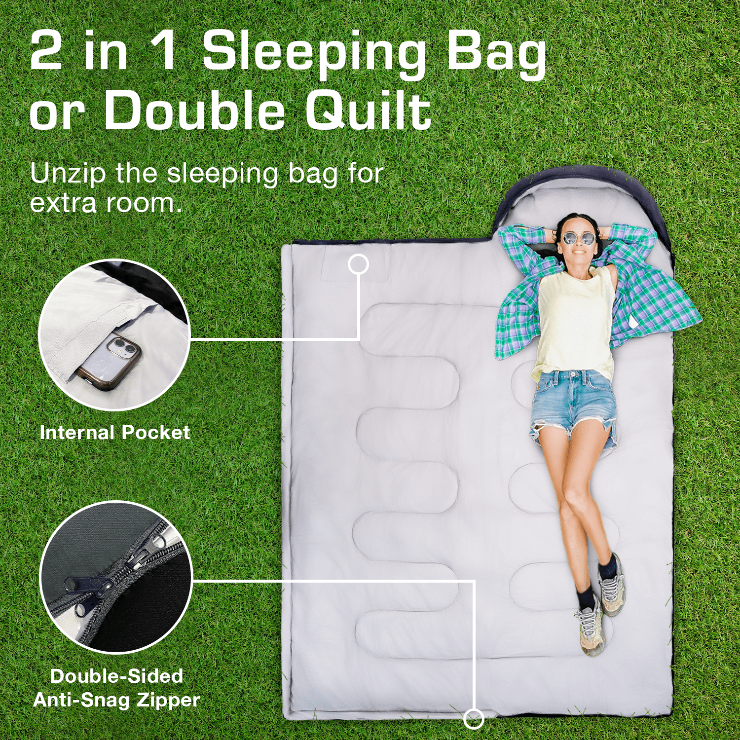 Active Era Sleeping Bags rectangulaire sac de couchage noir -11°C