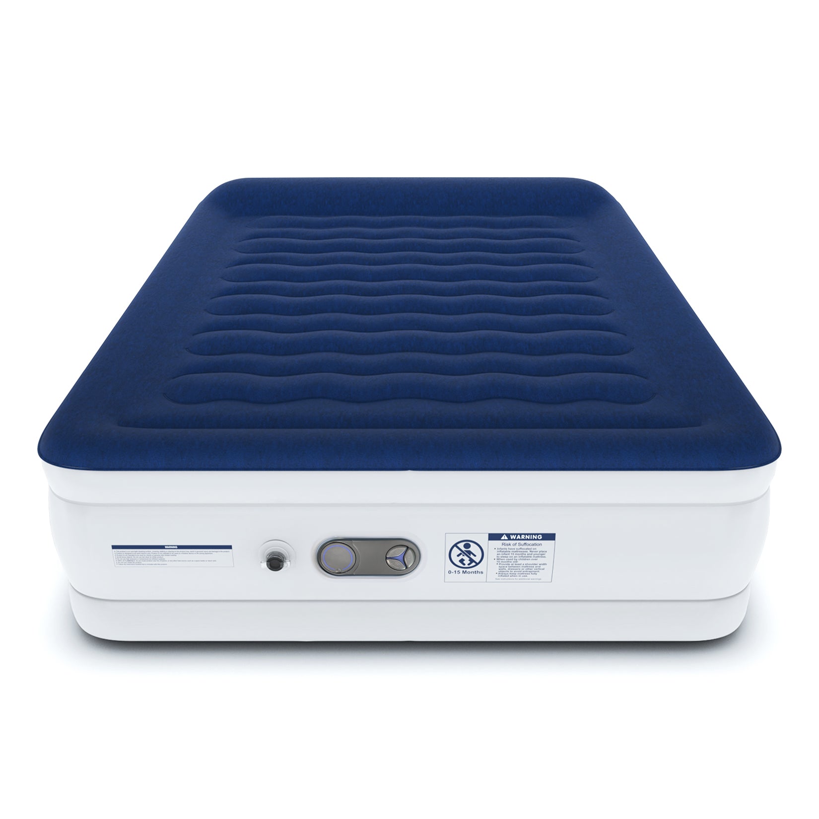 Active Era luxe matelas gonflable bleu marine 1 place pompe