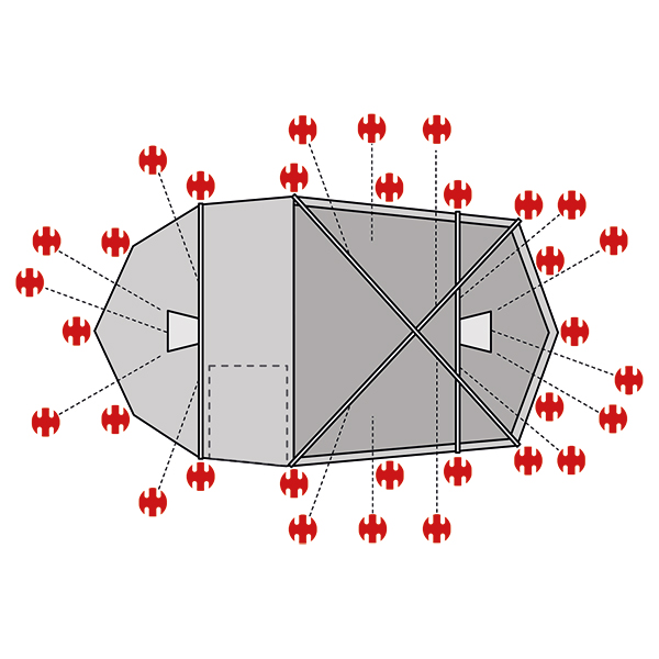SwissPiranha Ultralight Peg Set piquets Helsport Svalbard 32 pcs 483 g