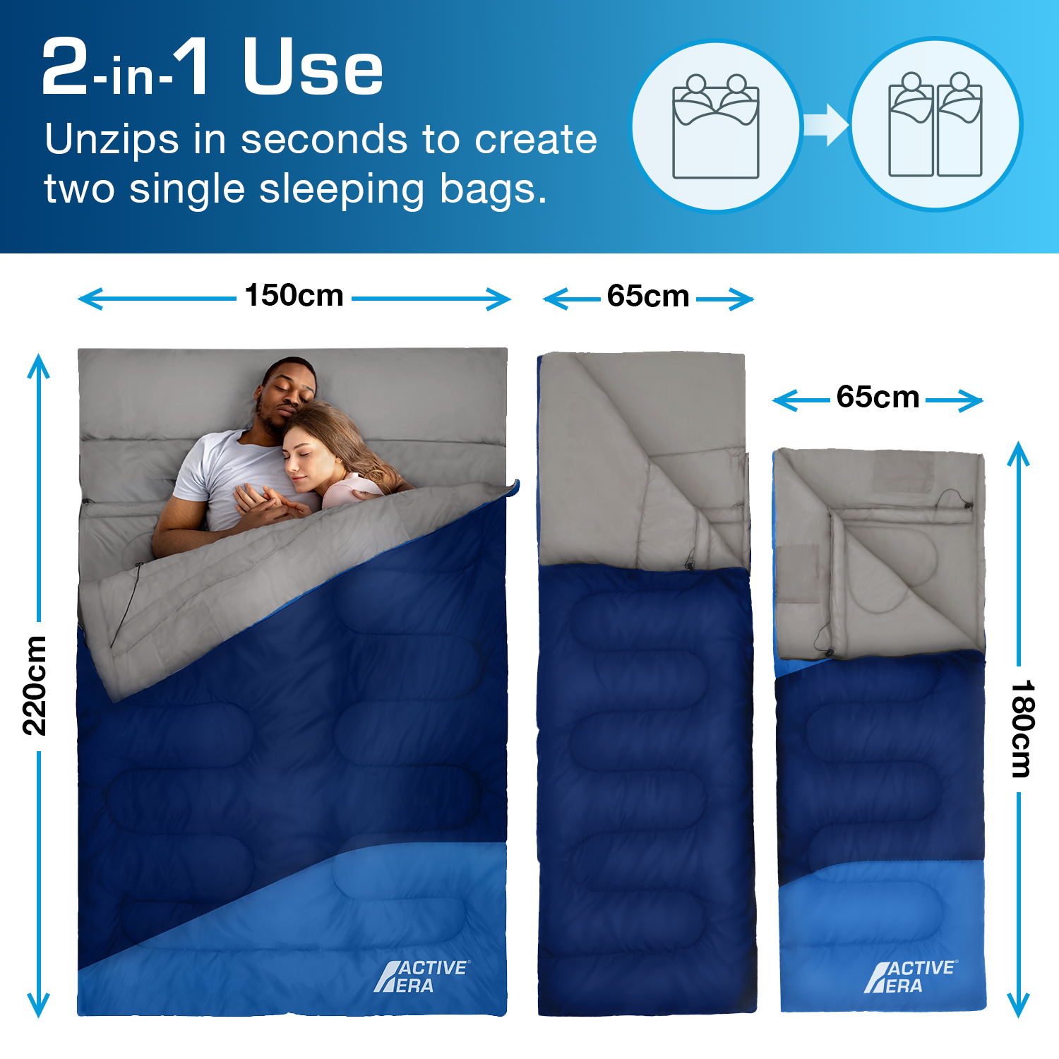 Active Era Sleeping Bags sac couchage double XL 3 saisons