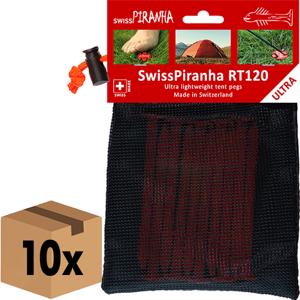 SwissPiranha RedTrout RT120 sardines tente 10 pièces + sac