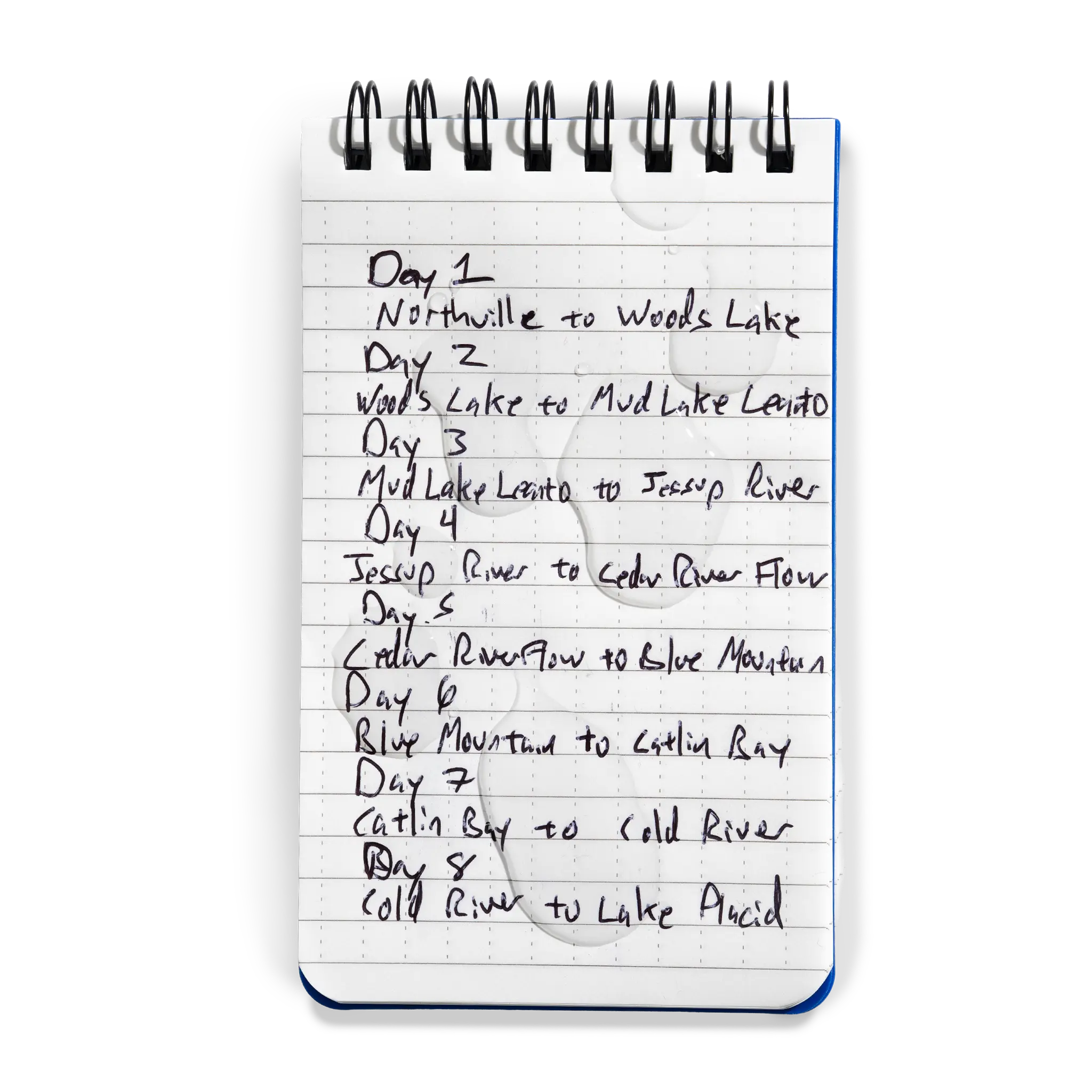 Zpacks Trail Notebook carnet étanche Bleu 3x5 poche