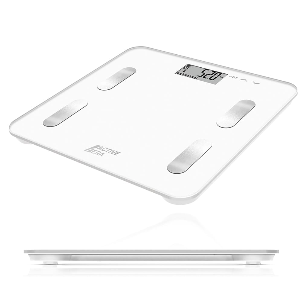 Active Era Pèse-Personne Électronique Ultra Fin Blanc Impédance