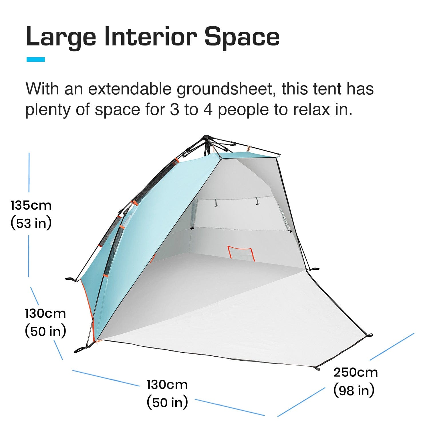 Active Era Tents Luxe tente de plage 4-5 places UPF 50+ 1,65 kg