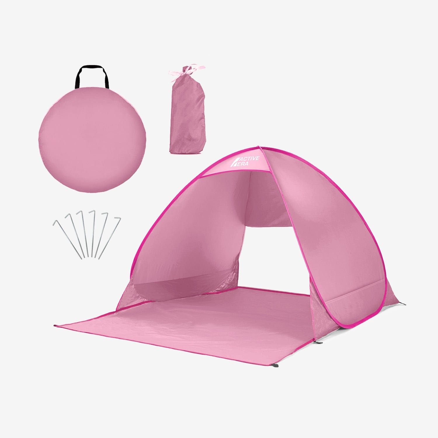 Active Era Tents Pop Up tente de plage rose 2 places UPF 50+