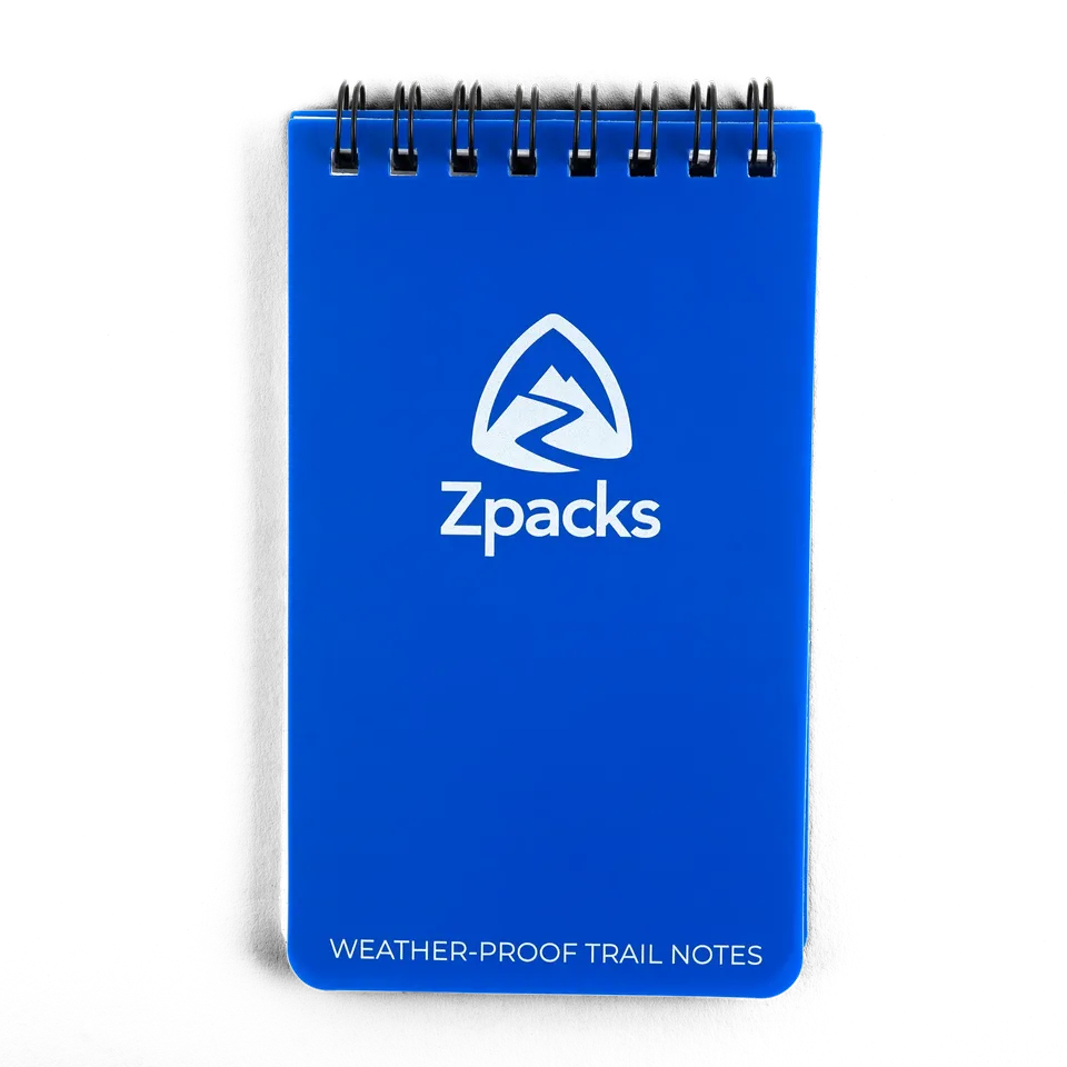 Zpacks Trail Notebook carnet étanche Bleu 3x5 poche