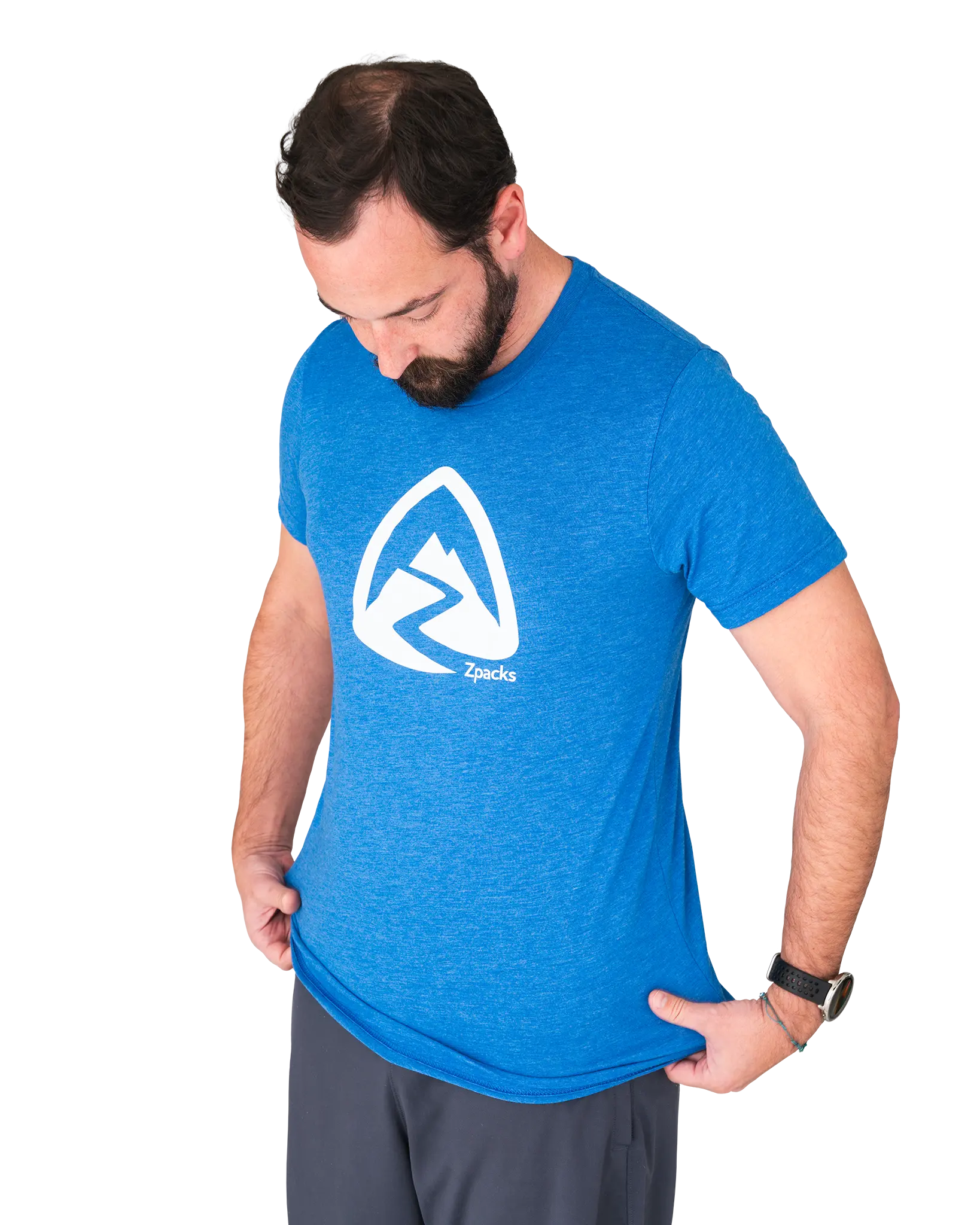Zpacks Crest T-shirt rando bleu M tri-blend