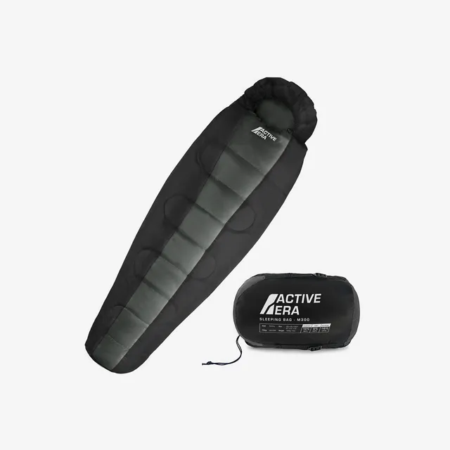 Active Era Sleeping Bags sac de couchage momie noir 300 GSM