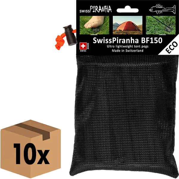 SwissPiranha BlackFisk BF150 sardines tente recyclées lot 10