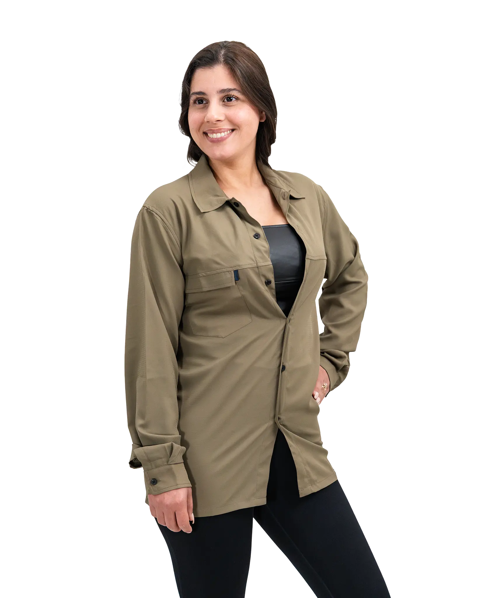 Zpacks TownShirt chemise randonnée homme olive UPF 40+