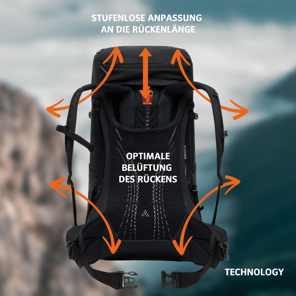 Vaude Brenta 36+6 Sac à dos rando noir