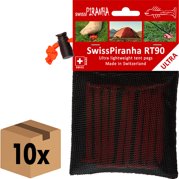 SwissPiranha RedTrout RT90 sardines tente 10 pcs + pochette