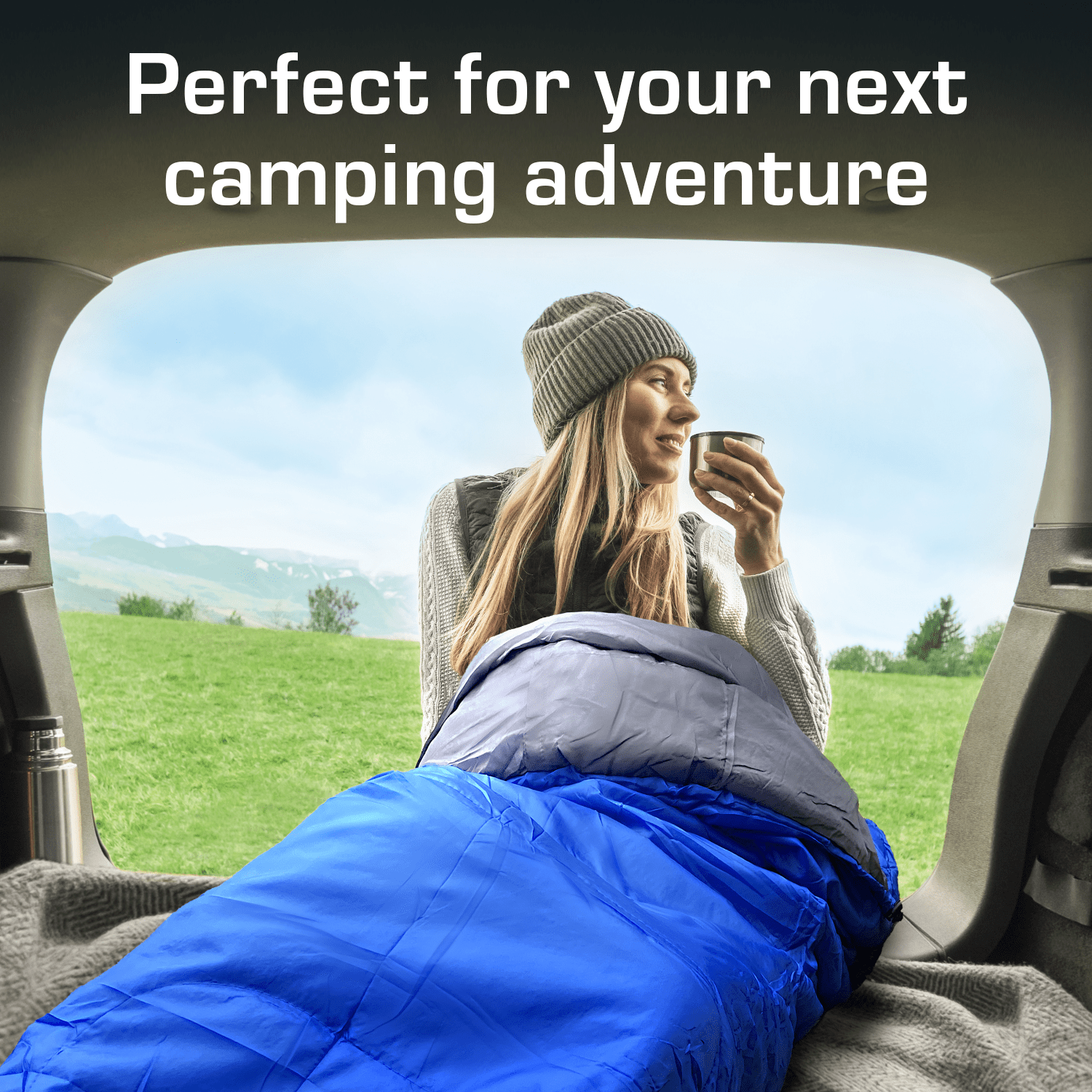 Active Era Sleeping Bags momie 3-4 saisons sac de couchage bleu 300 GSM