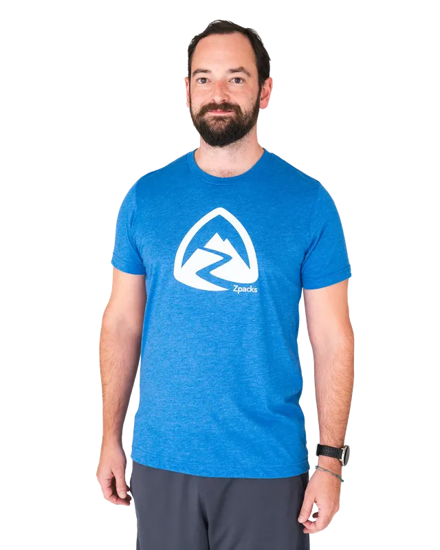 Zpacks Crest T-shirt rando bleu M tri-blend
