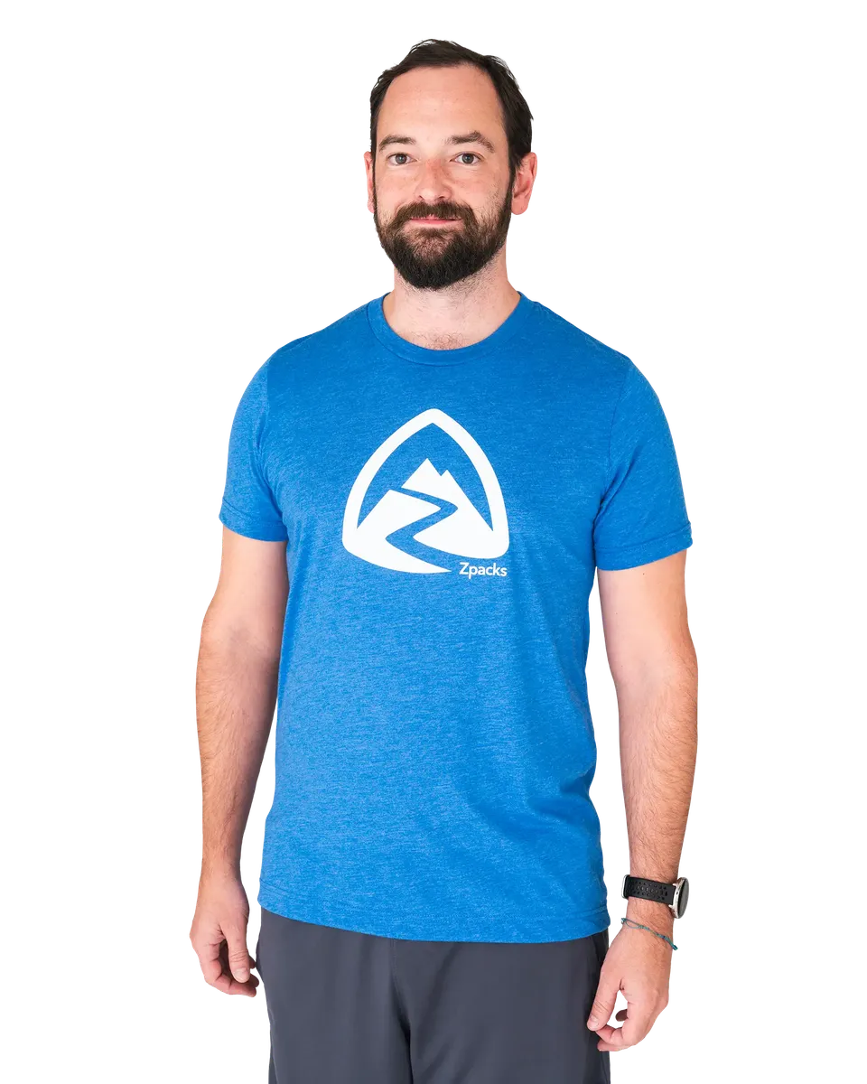 Zpacks Crest T-shirt rando bleu M tri-blend