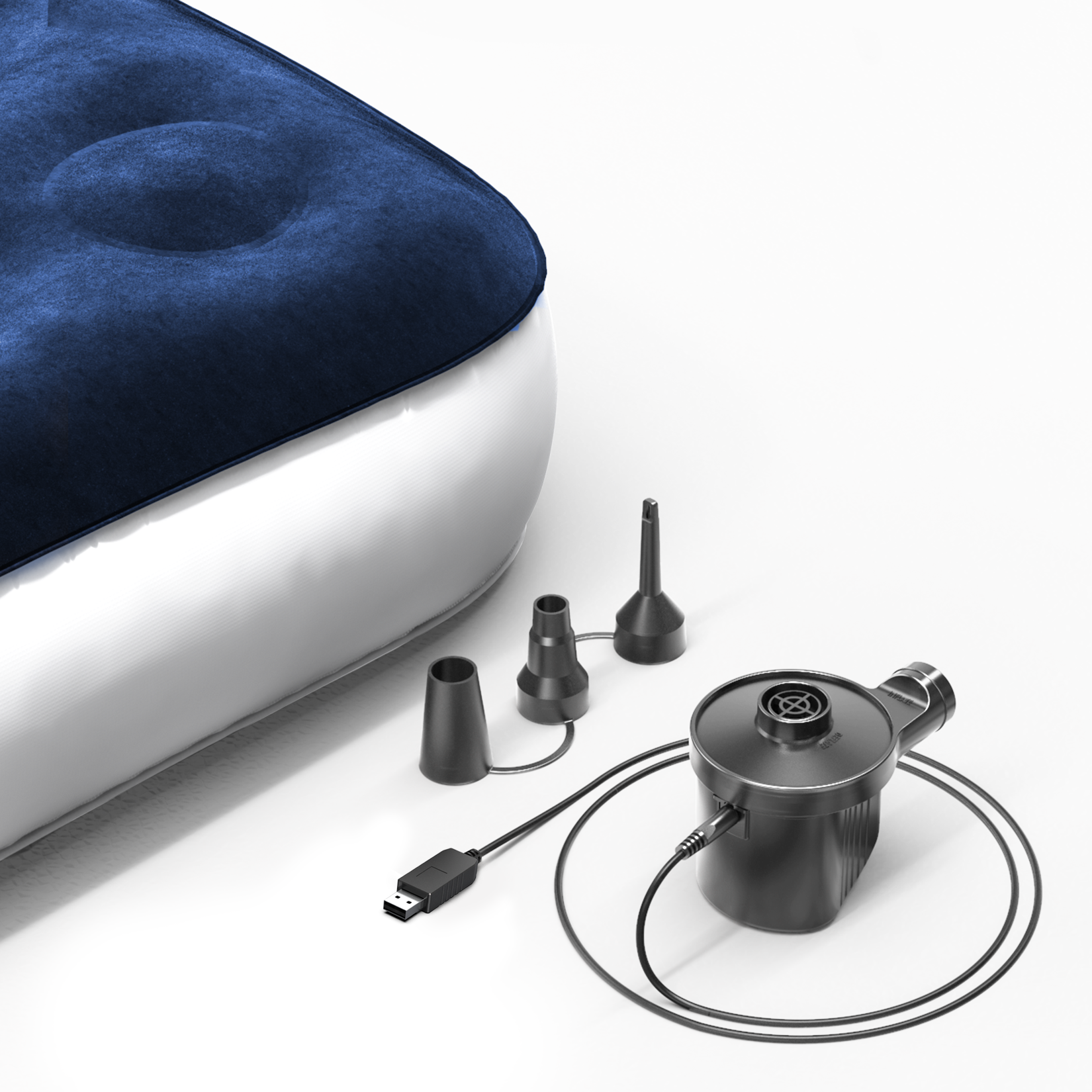 Active Era Air Beds Matelas Gonflable 2 Places Pompe USB + Pédale