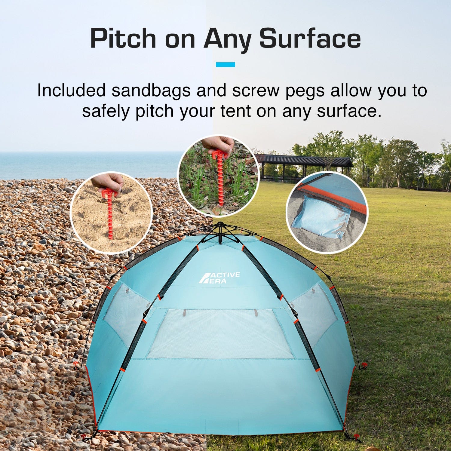 Active Era Tents Luxe tente de plage 4-5 places UPF 50+ 1,65 kg