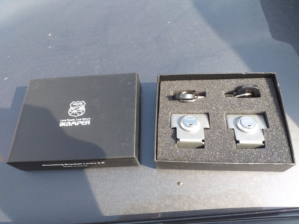 iKamper Fixation 2.0 Antivol Tente de Toit Kit 2 Verrous