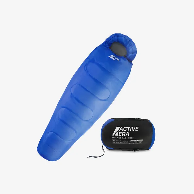 Active Era Sleeping Bags momie 3-4 saisons sac de couchage bleu 300 GSM