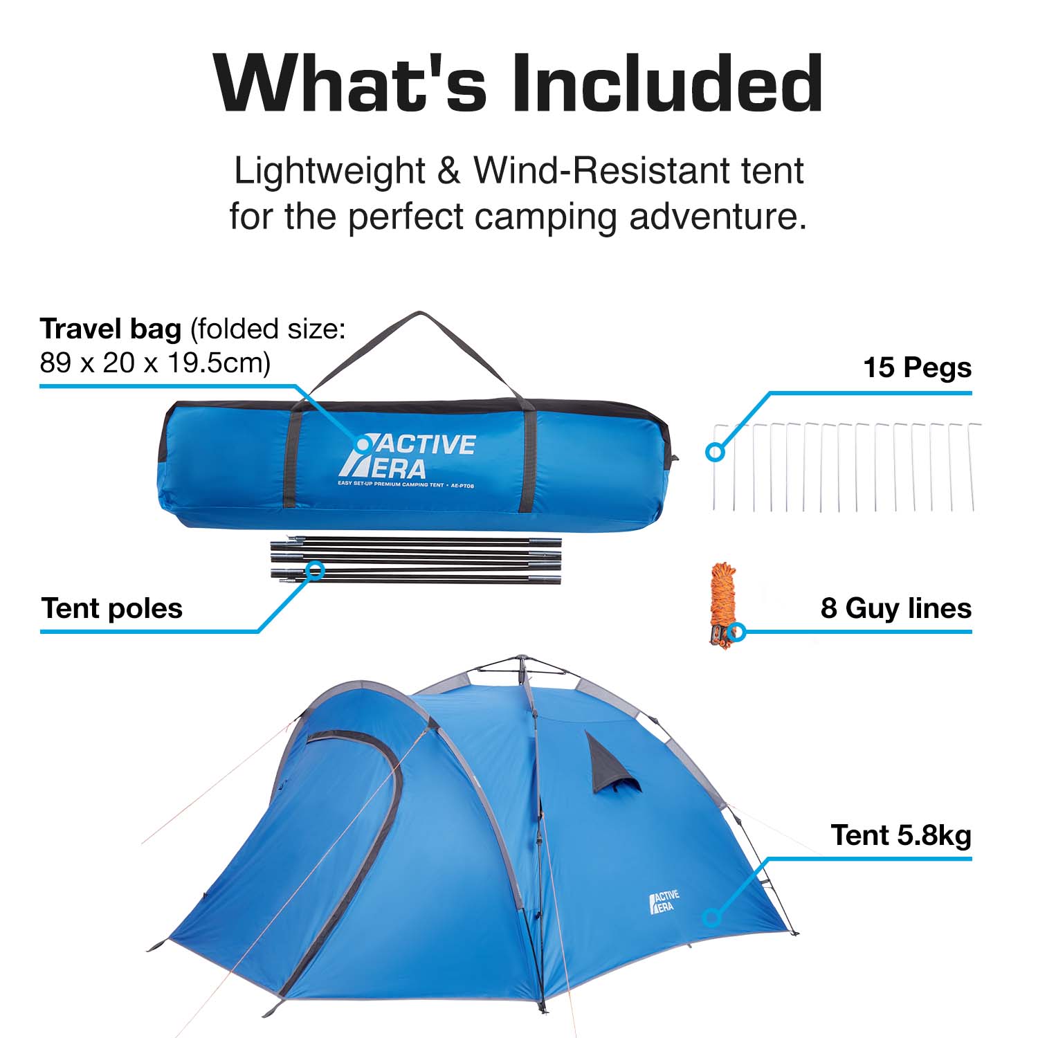 Active Era Tents 4 personnes tente camping occultante étanche
