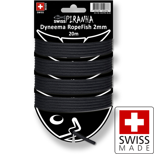 SwissPiranha Zubehör RopeFish corde dyneema noire 20m 2mm