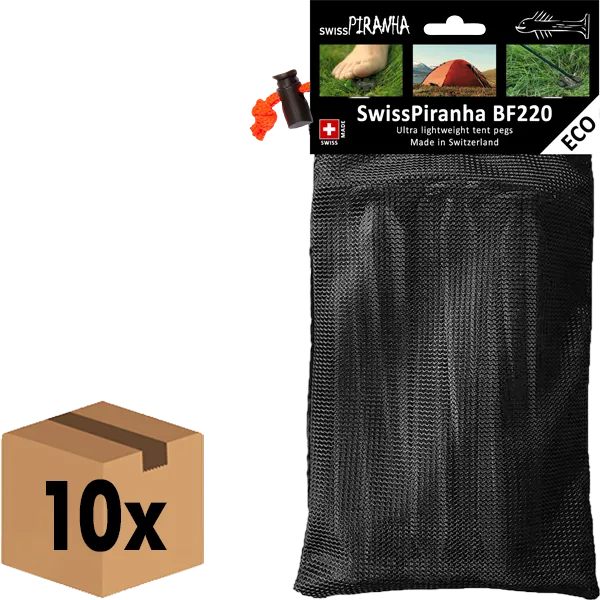 SwissPiranha BlackFisk BF220 sardines plastique recyclé 6 pcs housse