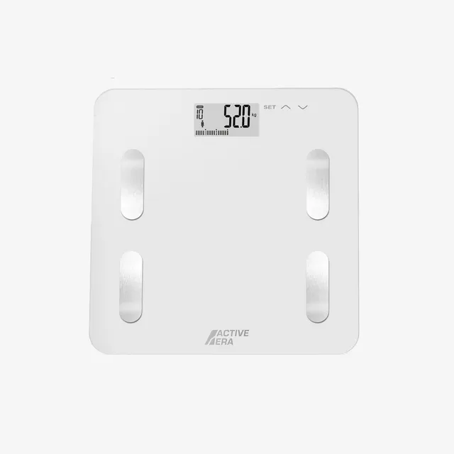 Active Era Pèse-Personne Électronique Ultra Fin Blanc Impédance