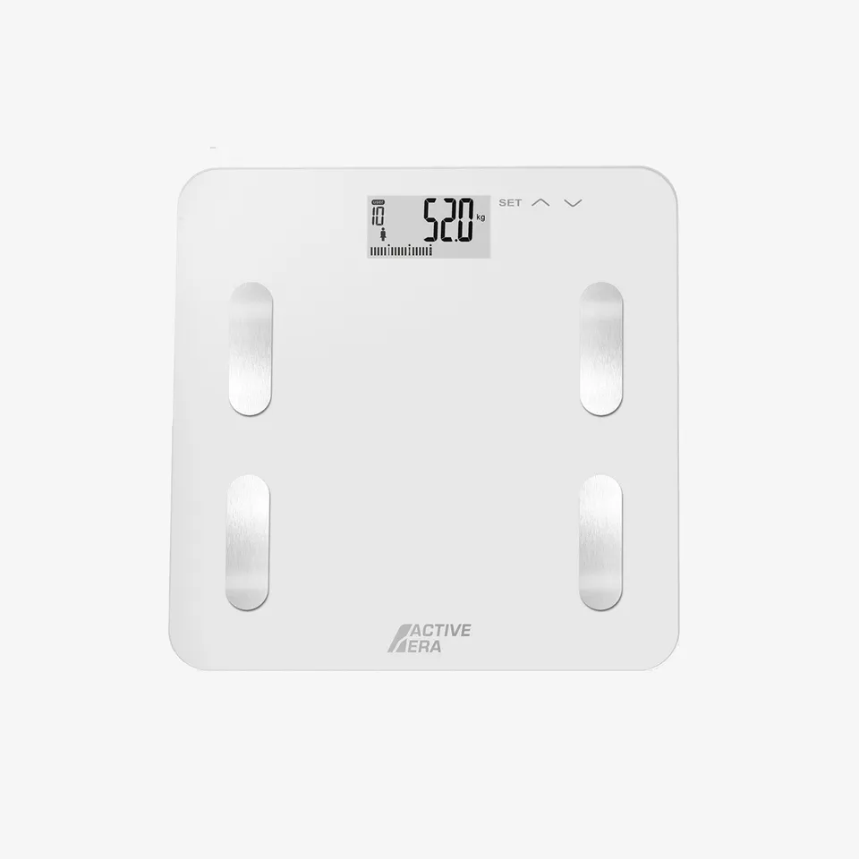Active Era Pèse-Personne Électronique Ultra Fin Blanc Impédance