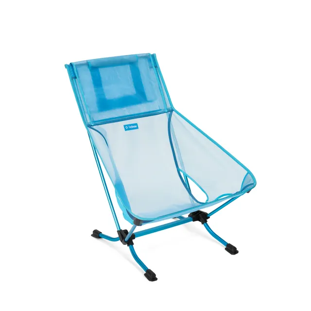 Helinox Beach chaise pliante basse noire assise large sable