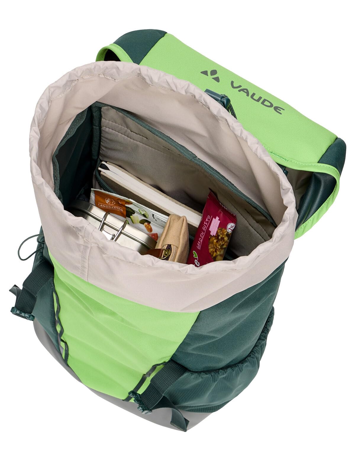 Vaude Puck 14 sac à dos enfant Vert Forêt avec housse de pluie et fond imperméable