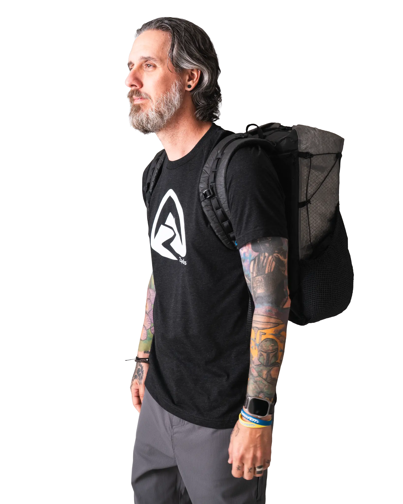 Zpacks Crest T-shirt rando bleu M tri-blend