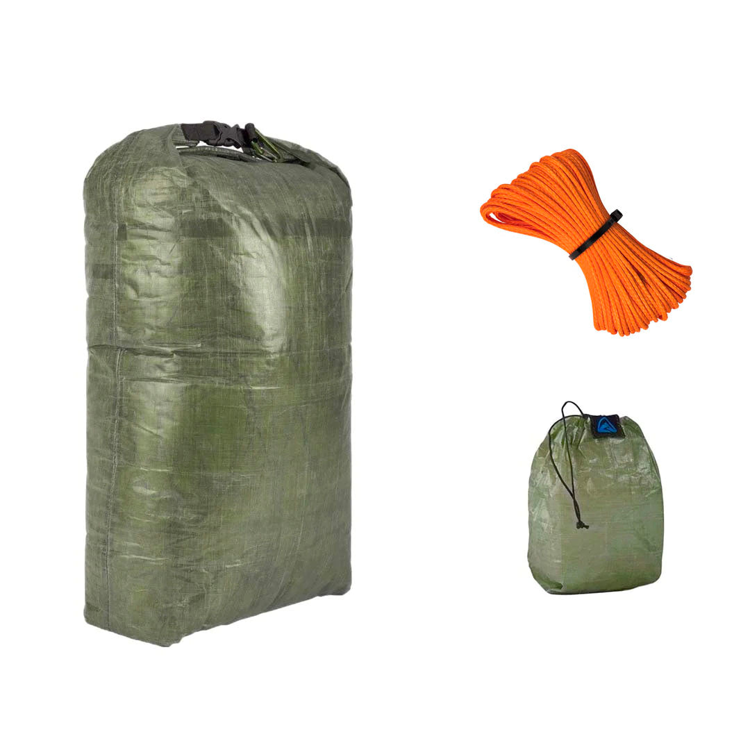 Zpacks Bear Bagging Kit sac nourriture Grand bleu corde orange