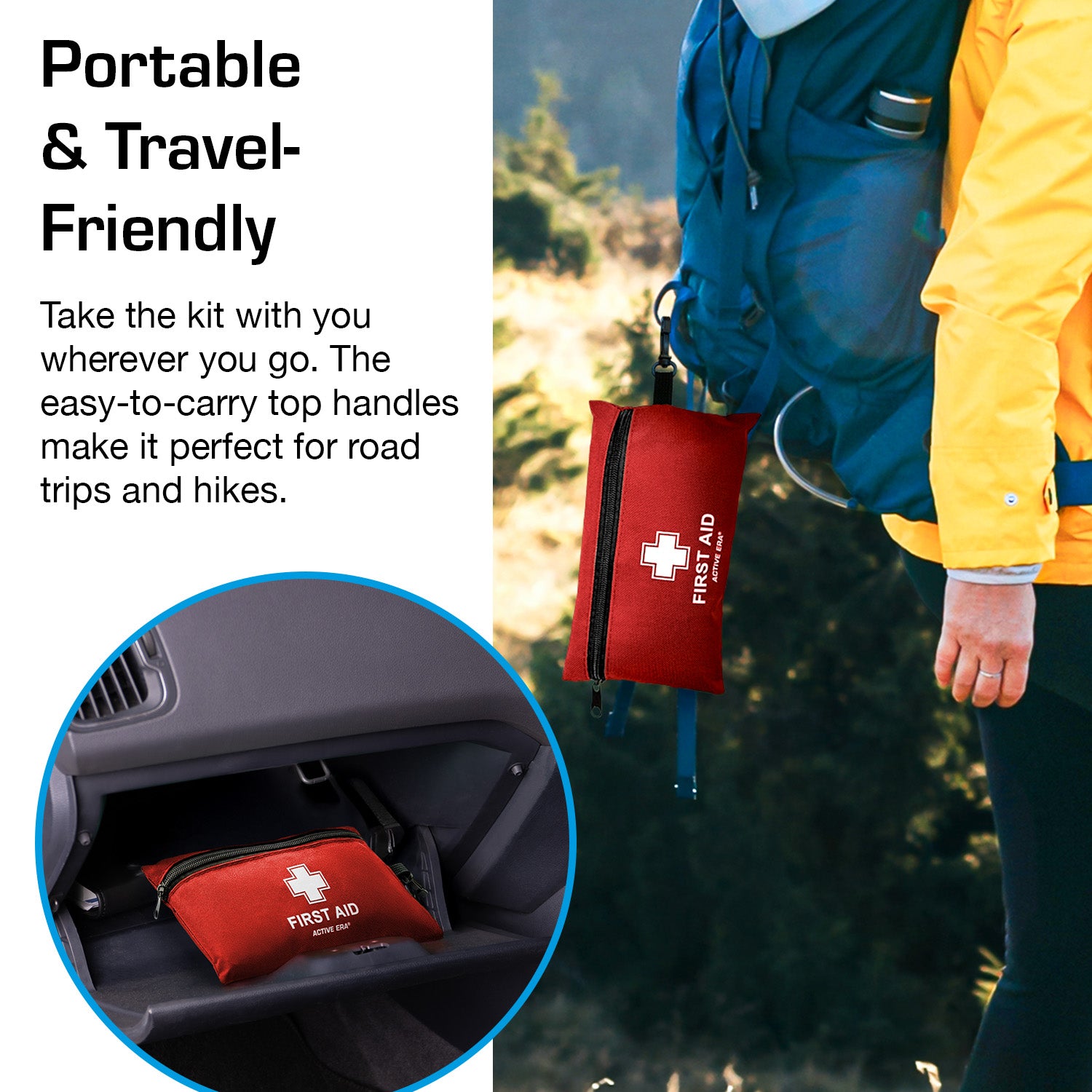 Active Era First Aid Kits Trousse de Secours Rouge 120 Pièces