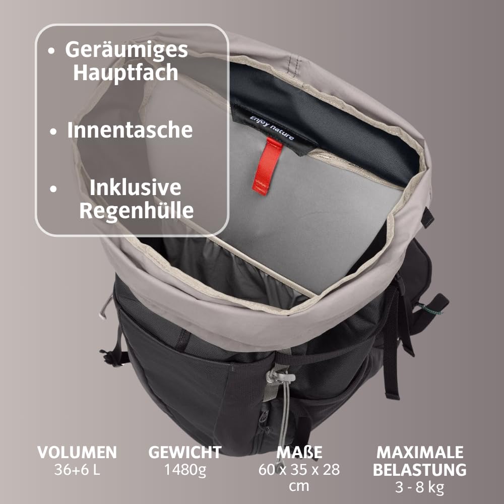 Vaude Brenta 36+6 Sac à dos rando noir