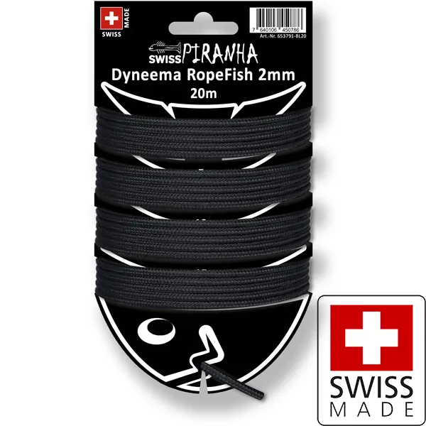 SwissPiranha Zubehör RopeFish corde dyneema noire 20m 2mm
