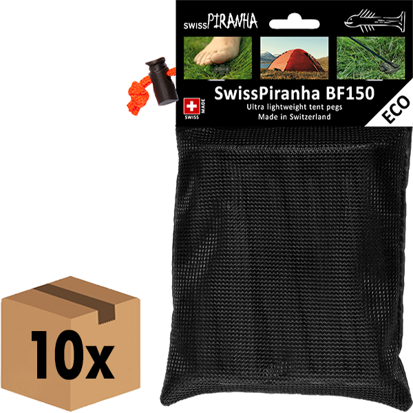 SwissPiranha BlackFisk BF150 sardines tente recyclées lot 10
