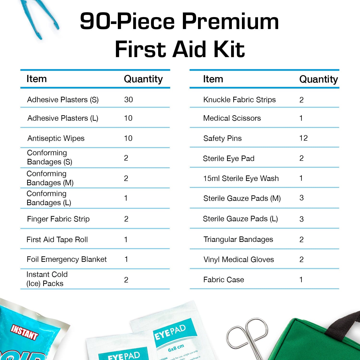 Active Era First Aid Kits trousse secours verte 90 pièces