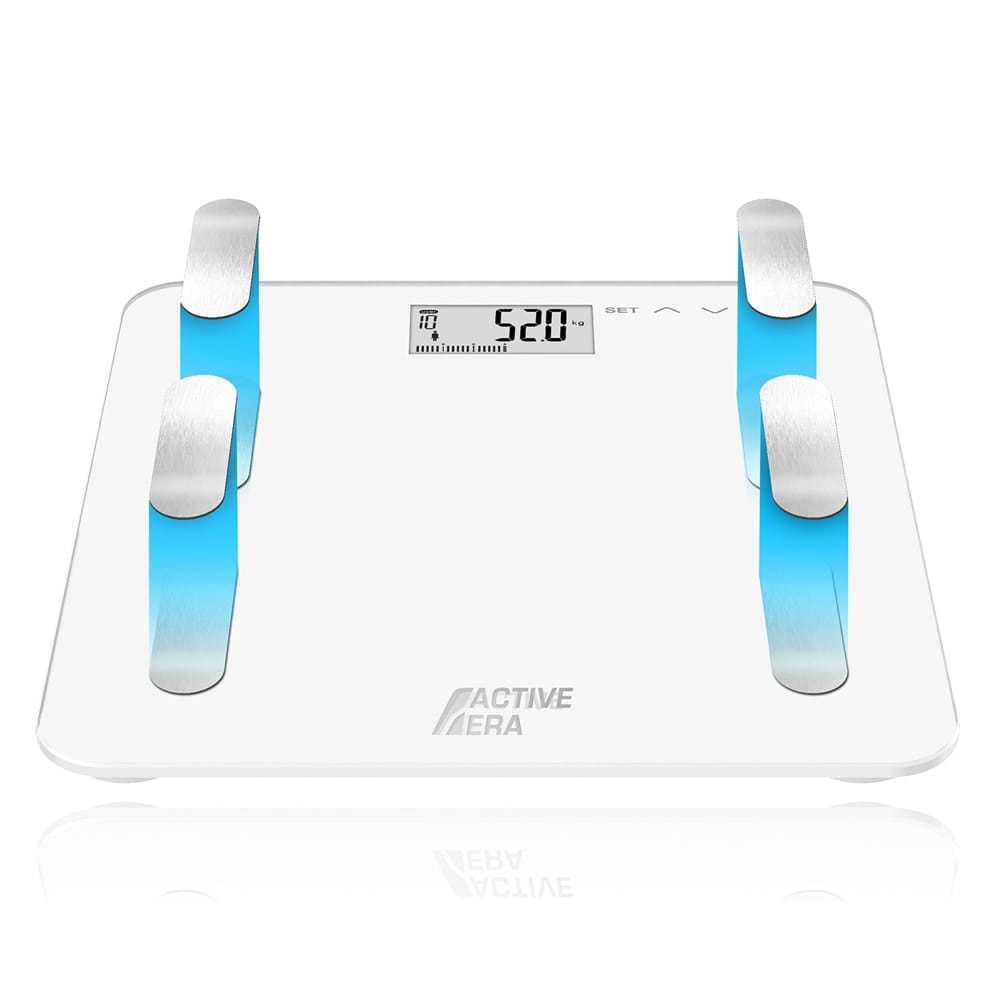 Active Era Pèse-Personne Électronique Ultra Fin Blanc Impédance