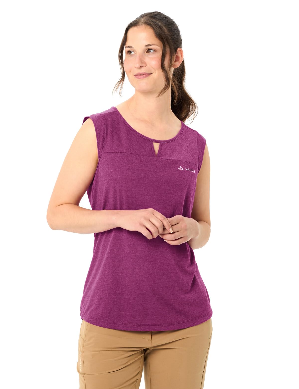 Vaude Skomer top randonnée femme 40 deep pond lyocell