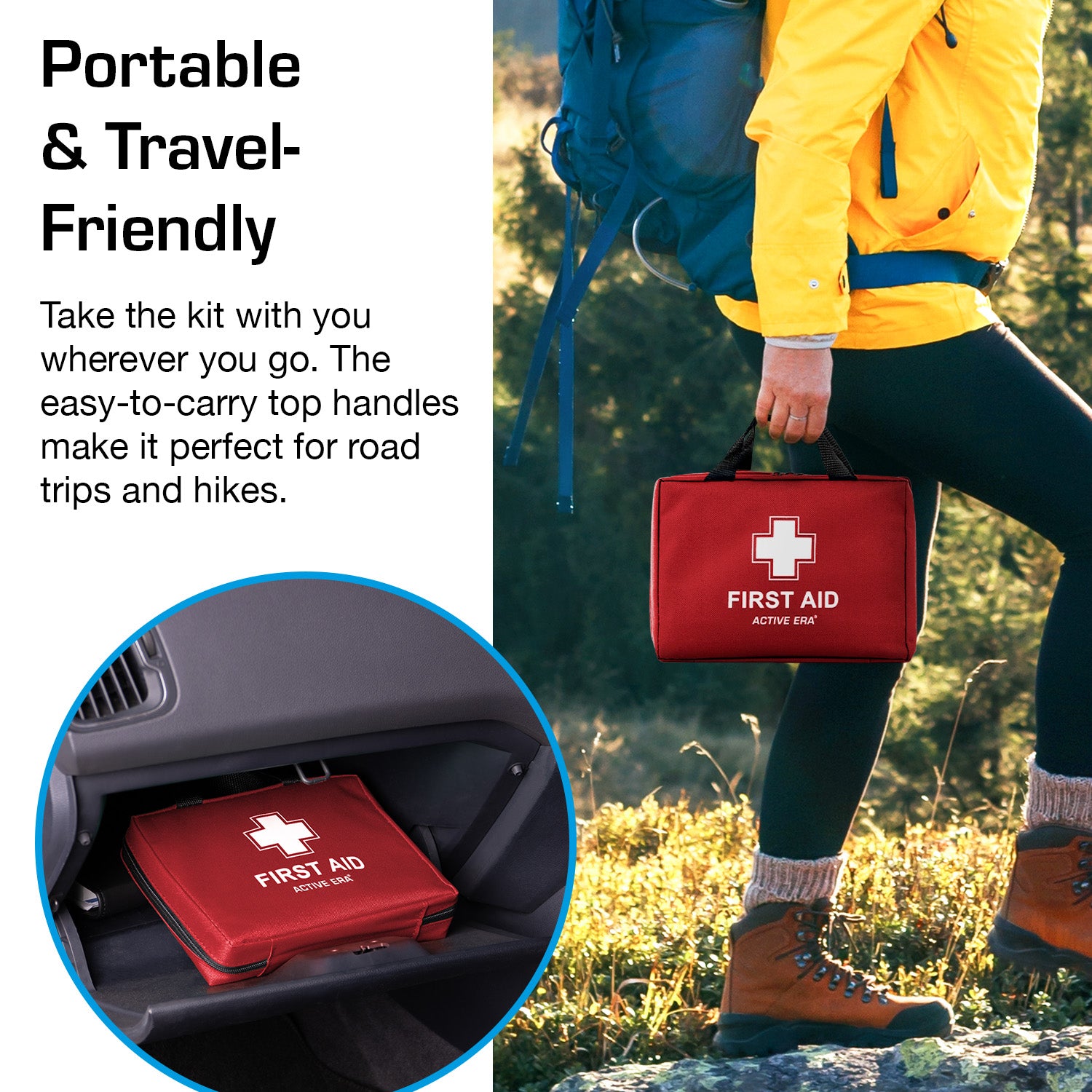 Active Era First Aid Kits trousse secours rouge 180 pièces