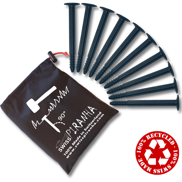 SwissPiranha BlackFisk BF150 sardines tente lot de 10 recyclé