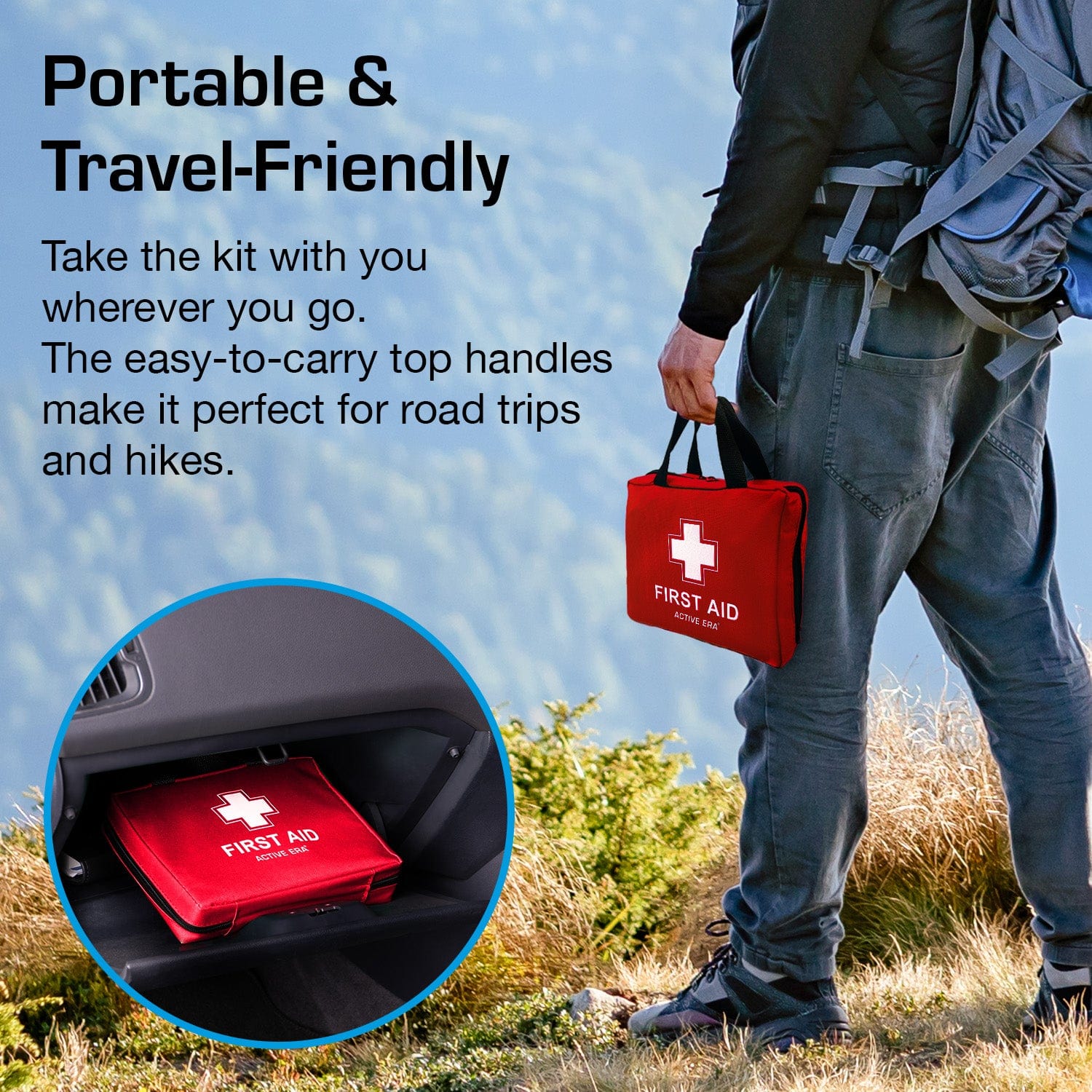 Active Era First Aid Kits 220 trousse de premiers secours rouge