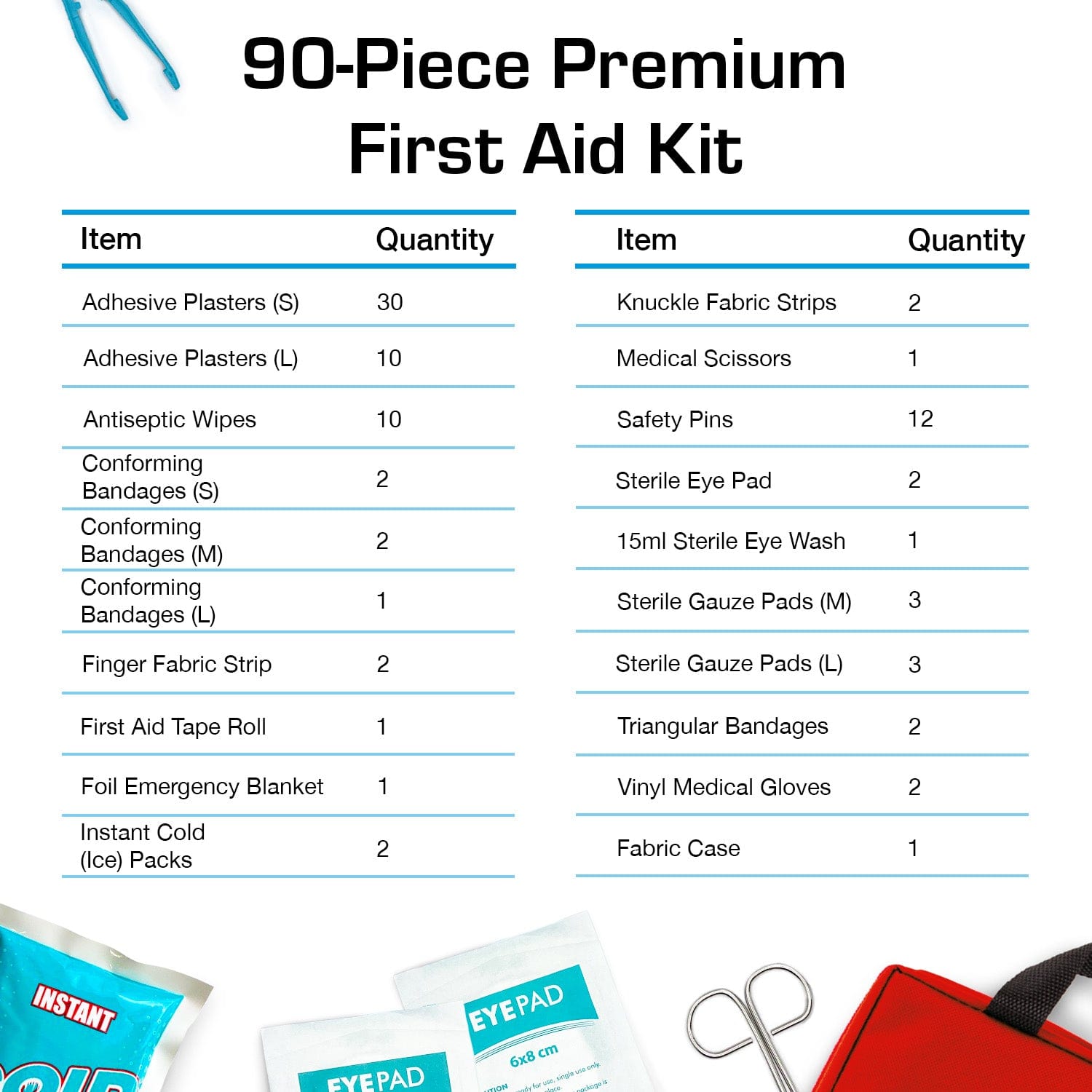 Active Era First Aid Kits 90 trousse de premiers secours rouge
