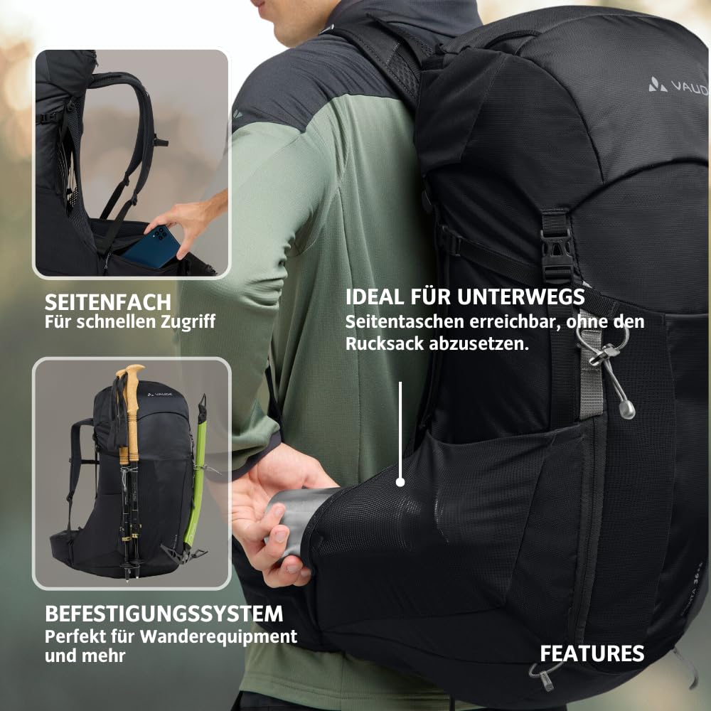 Vaude Brenta 36+6 Sac à dos rando noir