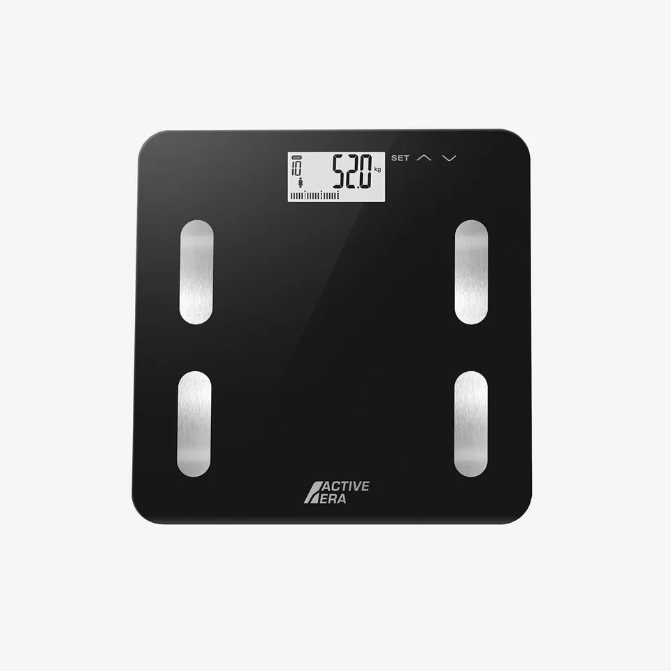 Active Era Bathroom Scales pèse-personne électronique noir ultra fin
