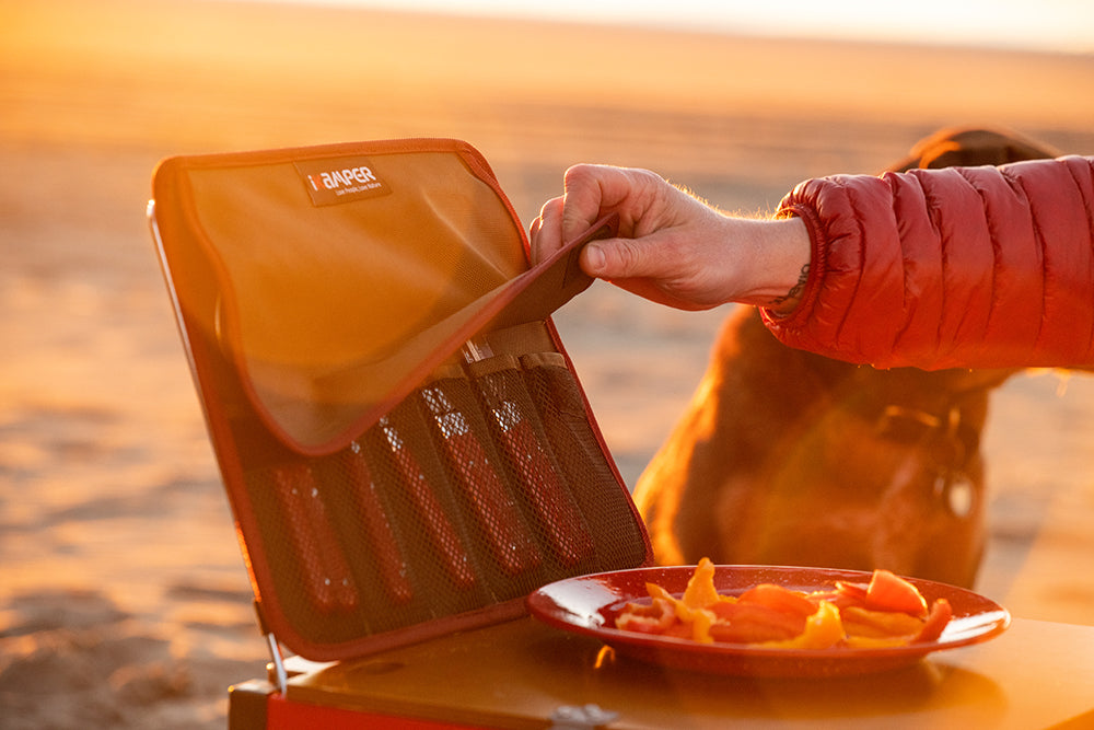 iKamper AIOKS Support Couverts organiseur cuisine camping 6 cases