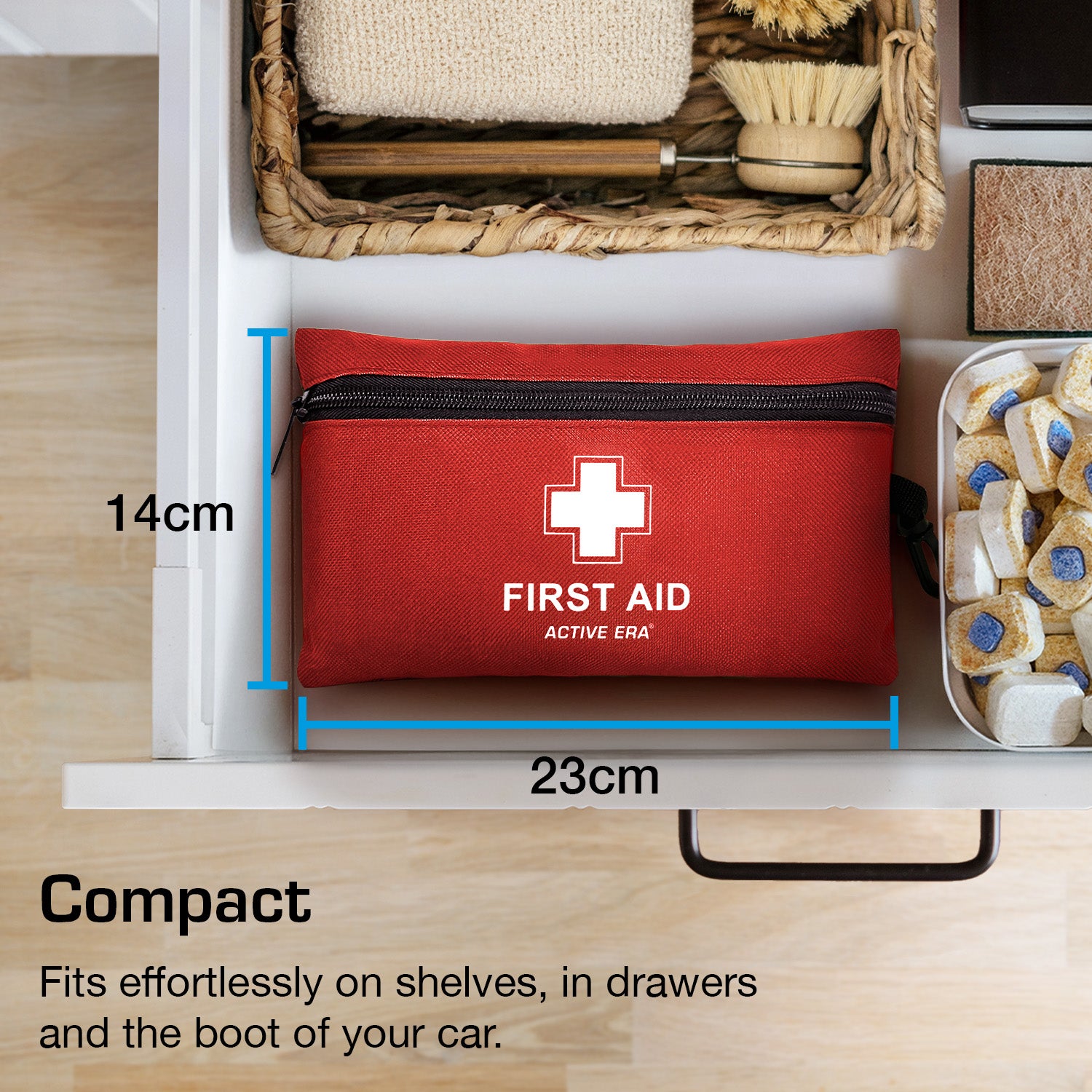 Active Era First Aid Kits Trousse de Secours Rouge 120 Pièces